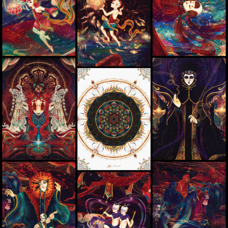 .Soul Threads Art Paper Cards.